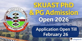 SKUAST PhD & PG Admission 2026 Open; Apply Till February 26